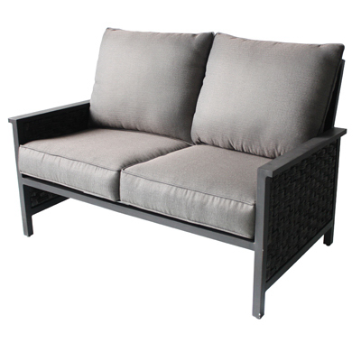 WOODARD, LLC RXTV-1822-LS Carrington Loveseat, Aluminum/Woven