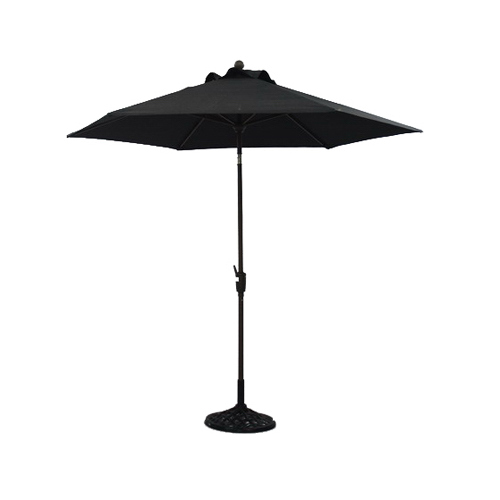 Four Seasons Courtyard AZB00205H66 Chesapeake Patio Market Umbrella, Gray With Beige, 9-Ft.