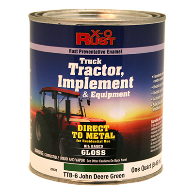 TRUE VALUE MFG COMPANY TTB6-QT Rust-Preventative Paint & Primer, Direct to Metal, Truck, Tractor, Implement & Equipment, John Deere Green, 1-Qt.