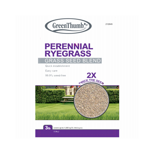 Barenbrug GTPRG3 Perennial Ryegrass Seed Mix, 3-Lbs., Covers 420 Sq. Ft.