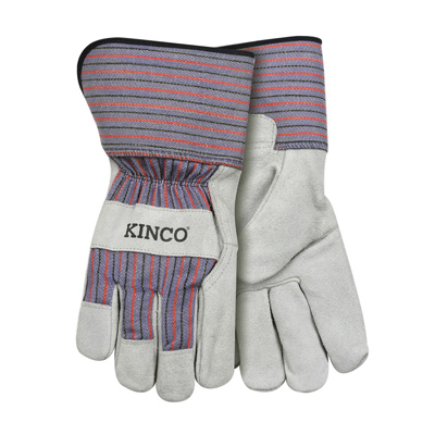 Kinco 1500-M Suede Cowhide Palm Gloves, Gray, Men's M