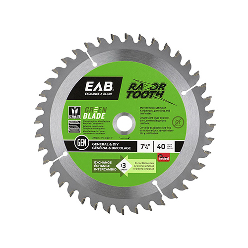Exchange-A-Blade 1110252 Circular Saw Blade, Ultra Fine, 40-Tooth x 7-1/4-In.