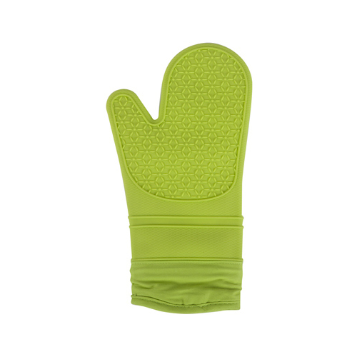 Oven Mitt, Silicone & Cotton, Lime Green