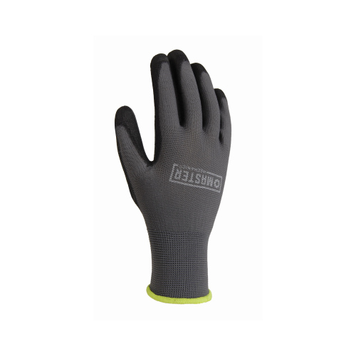 Polyurethane Coated Gloves, Black, Men's L  pack of 3