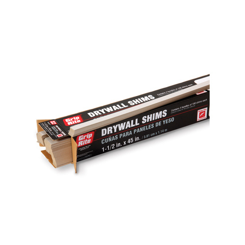 Primesource Building Products GRDWSHIM Drywall Shims, 45 x 1.5-In  pack of 110