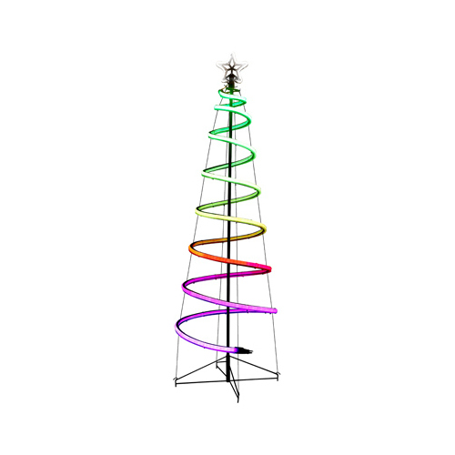 HK STAR BRIGHT LIGHTING LIMITED X17ELNXM3DMK03126FT24VRGB Neon Flex Spiral Tree, 6-Ft.