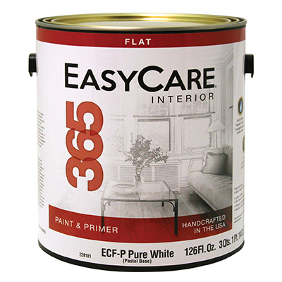 TRUE VALUE MFG COMPANY ECFP-GL 365 Interior Latex Paint & Primer, Flat Pastel Base, 1 Gallon