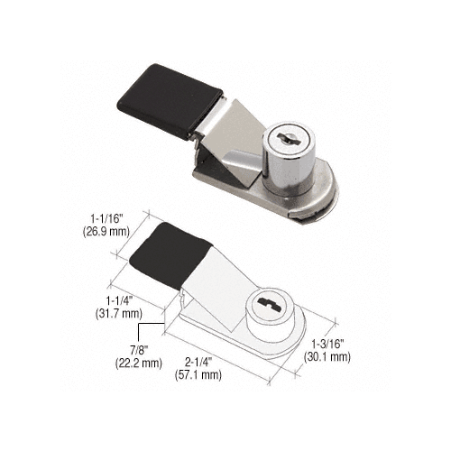 Chrome SlideGuard Keyed Reinforced Door Lock for Wood