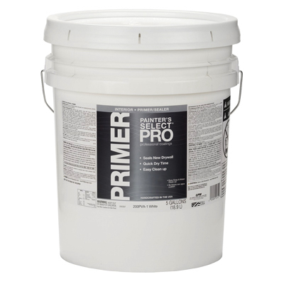 TRUE VALUE MFG COMPANY 200PVA1-5G Pro Drywall Primer, White, 5-Gallons