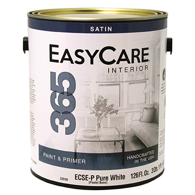 TRUE VALUE MFG COMPANY ECSEP-GL 365 Interior Latex Wall Paint & Primer, Satin Pastel Base, Gallon