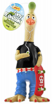 Ruffin It 80535 Dog Toy, S, Tony Mohawk Chicken, Rubber