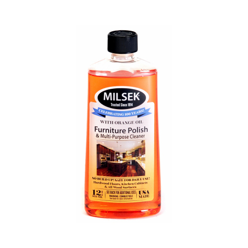 MILSEK FURNITURE POLISH CO. OR-6 Furniture Polish & Multi-Purpose Cleaner, Orange Oil, 12-oz.