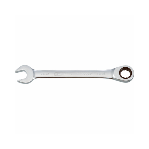 Combination Wrench, SAE, 11/16 in Head, 8-25/32 in L, 12-Point, Chrome, Comfort-Grip Handle - pack of 13