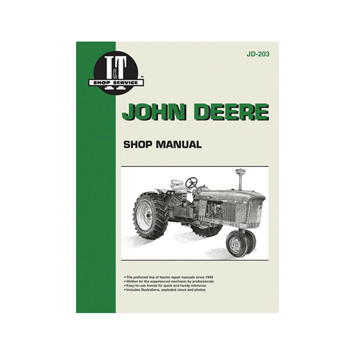 IT Shop Manuals JD-203 Tractor Manual For John Deere Gas