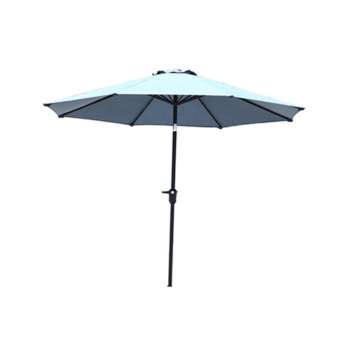 Adelaide Market Umbrella, Heather Blue Olefin Fabric, 9-Ft.