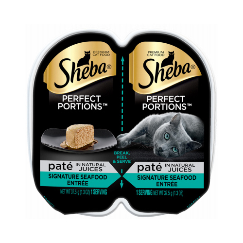 Perfect Portions Premium Pate Wet Cat Food, Seafood Entree, 1.3 oz. Each, 2-Pk.