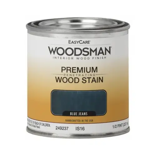 Woodsman Interior Stain, Oil Base, Blue Jeans,, 1/2-Pt.