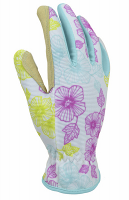 Big Time Products 79801-23 Planter Garden Gloves, Synthetic Leather Palm, Spandex, Women's Medium