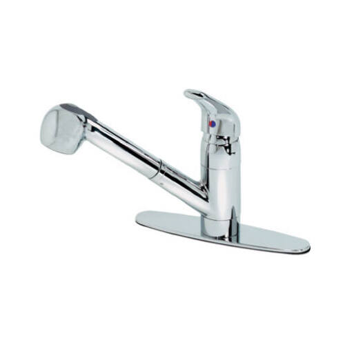 HomePointe 204644 Kitchen Faucet With Pull Out Spray Temperature   204644 2995 