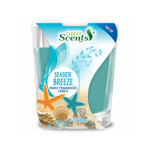 Fragranced Candle, Seaside Breeze, 3-oz.