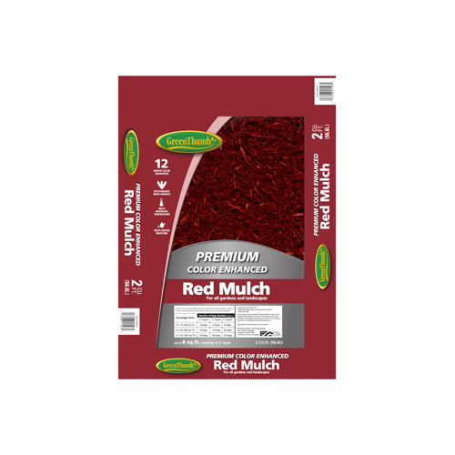 Green Thumb BG2CFDMRGT Colored Mulch, Red, 2-Cu. Ft.