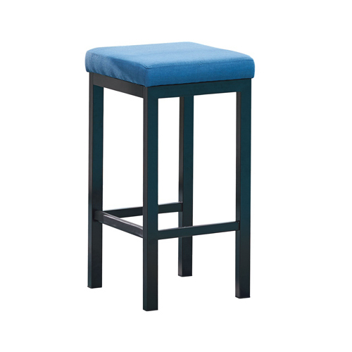 BOND MFG COMPANY 69944 Claremont Patio Barstools, Blue With Black Frame  pack of 4