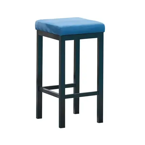 BOND MFG COMPANY 69944 Claremont Patio Barstools, Blue With Black Frame - pack of 4