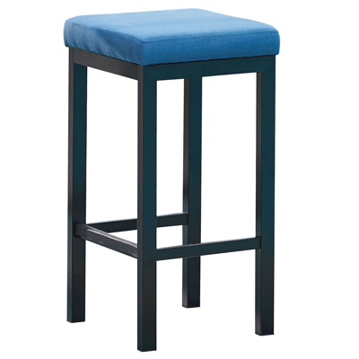 BOND MFG COMPANY 69944 Claremont Patio Barstools, Blue With Black Frame  pack of 4