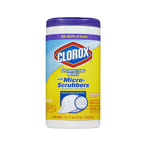 Micro Scrubbers Disinfecting Wipes, Lemon Fresh, 70-Ct.