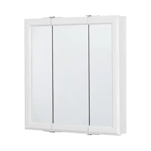 RSI HOME PRODUCTS CB12024-1 Medicine Cabinet, Surface Mount, Tri-View Mirror, White Frame, 24W x 4.44D x 24H-In.