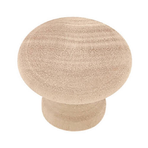 Wood Cabinet Knob, 1.25-In. Round