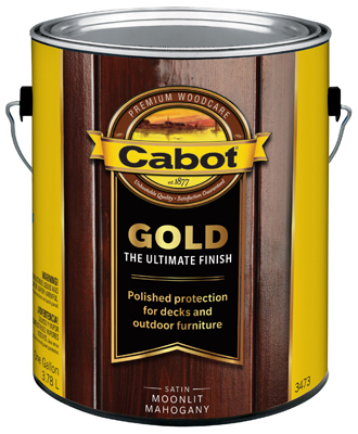 CABOT/VALSPAR CORP 3473-07 Gold Ultimate Exterior Wood Finish, Moonlit Mahogany, 1-Gallon