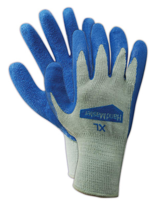 MAGID GLOVE & SAFETY MFG. 306TS Work Gloves, Latex Coated Palm, Blue, Small