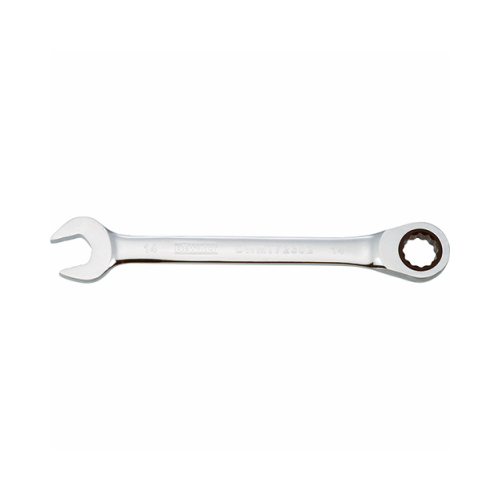 Combination Wrench, Metric, 14 mm Head, 7-5/32 in L, 12-Point, Chrome, Comfort-Grip Handle