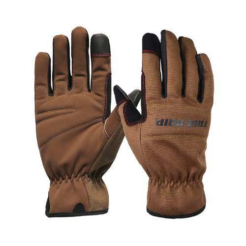 Utility Work Gloves, Brown Duck Canvas, Men's Medium