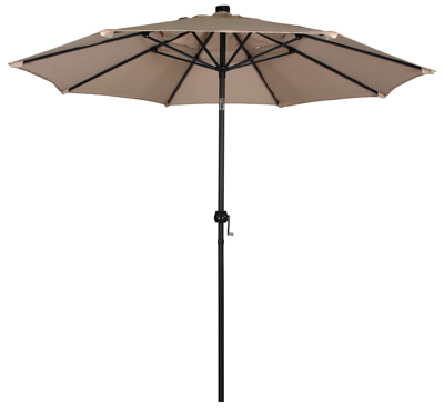 March Products ECO908D709-P22 Patio Market Umbrella, Beige Fabric, 9-Ft.