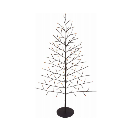 LEDUP MANUFACTURING GROUP LTD HGW50SLWWTW Christmas Lawn Decor, Bare Branch Wall Tree, 124 Twinkling Warm White LED Lights, 50-In.