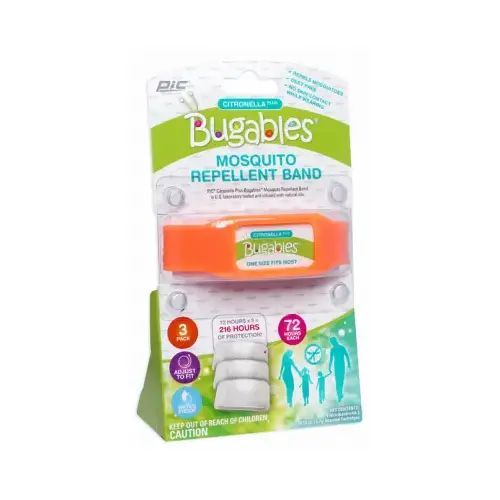 PIC Corporation ACTBND Mosquito Repellent Silicone Wristband, Deet Free