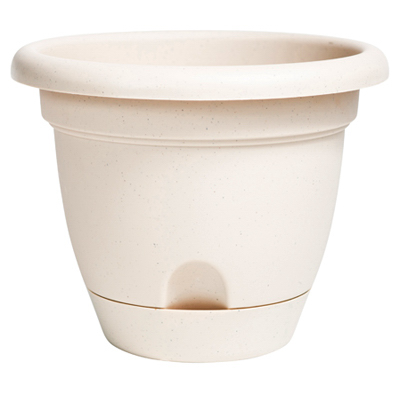 Bloem LP1683 Lucca Planter, Self-Watering, Pebble Stone Plastic, 16-In.