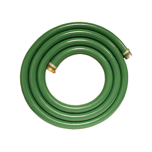 PVC Suction Hose, Green, 1.5-In. x 20-Ft.