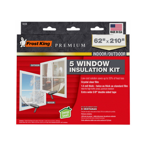 Window Insulation Kit, Heavy-Duty, XL, 62 x 210-In.