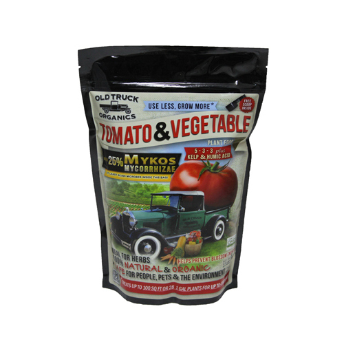 Tomato & Vegetable Organic Fertilizer, Mykos Mycorrhizae Plus Kelp & Humic Acid, 5-3-3 Formula, 2.2-Lbs.