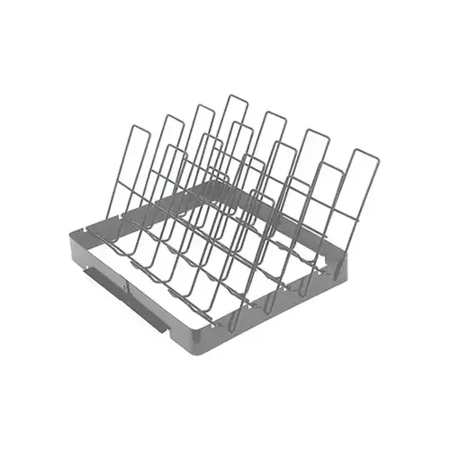 Grill Rib Rack, Non-Stick, Brushed Silver