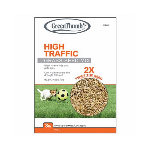 High-Traffic Grass Seed, 3-Lbs., Covers 1,200 Sq. Ft.