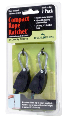 Hydrofarm CN10005 Hydroponic Rope Ratchets, 1/8-In - pair