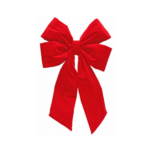 Christmas Bow, Commercial-Size, Red Velvet, 24 x 33-In.