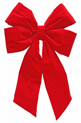 DYNO SEASONAL SOLUTIONS 4400P6-24IN Christmas Bow, Commercial-Size, Red Velvet, 24 x 33-In.