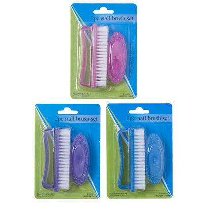 Regent Products G14442 Nail Brush, Assorted Colors Pair