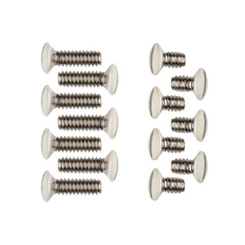 Wall Plate Screws, Steel, Ivory - pack of 14