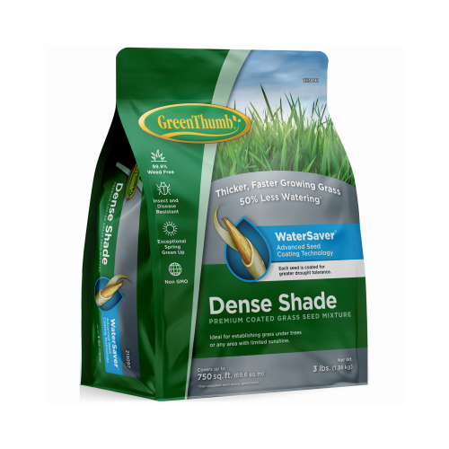 Premium Coated Grass Seed, Northern Dense Shade, 3-Lbs., Covers 750 Sq. Ft.
